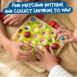 Ladybug Garden Matching Game for Kids